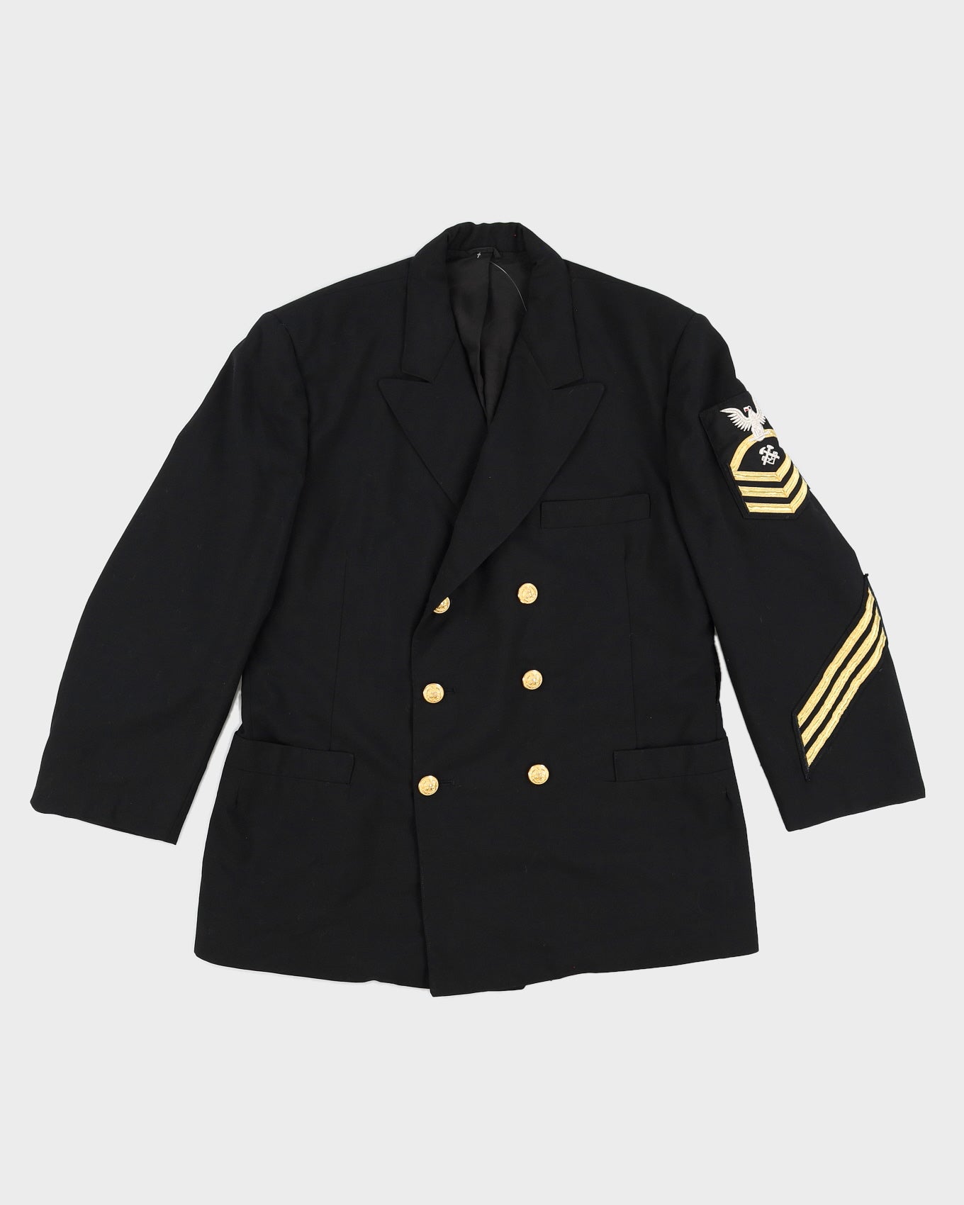 80s US navy Black Dress Coat - M