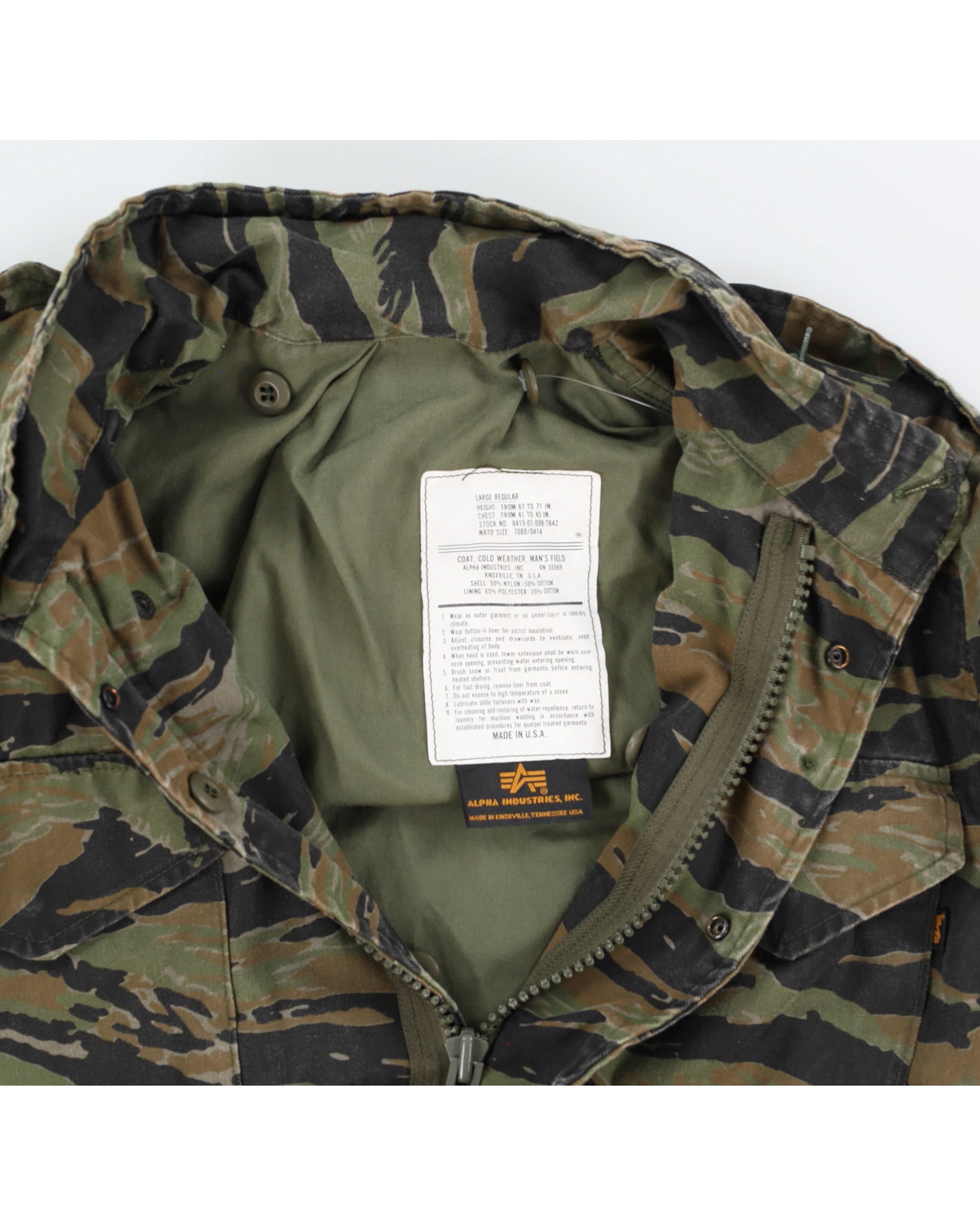 90s Alpha Tigerstripe M65 Field Jacket - M – Rokit