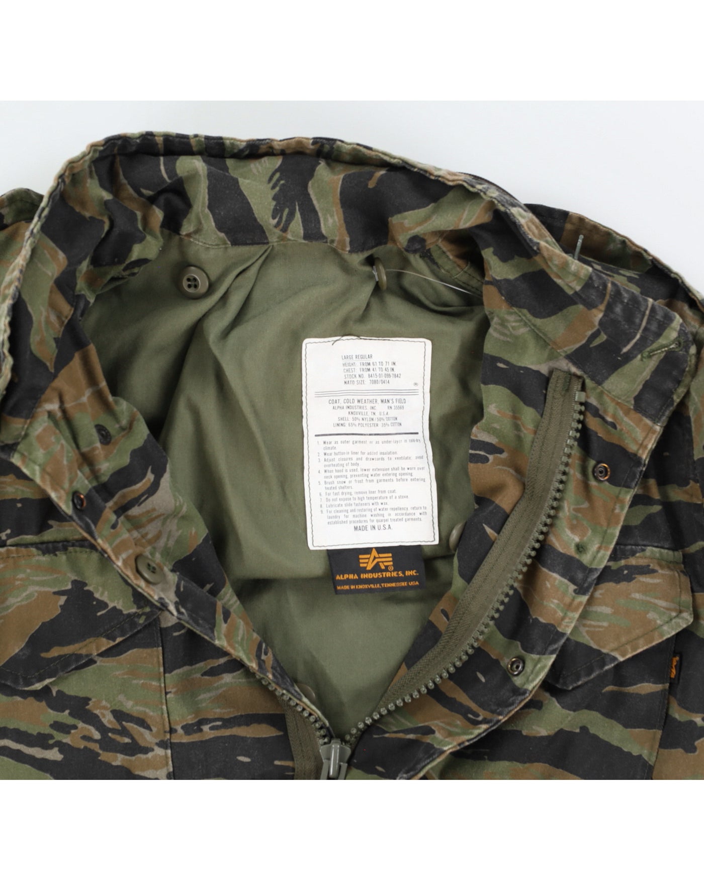 90s Alpha Tigerstripe M65 Field Jacket - M