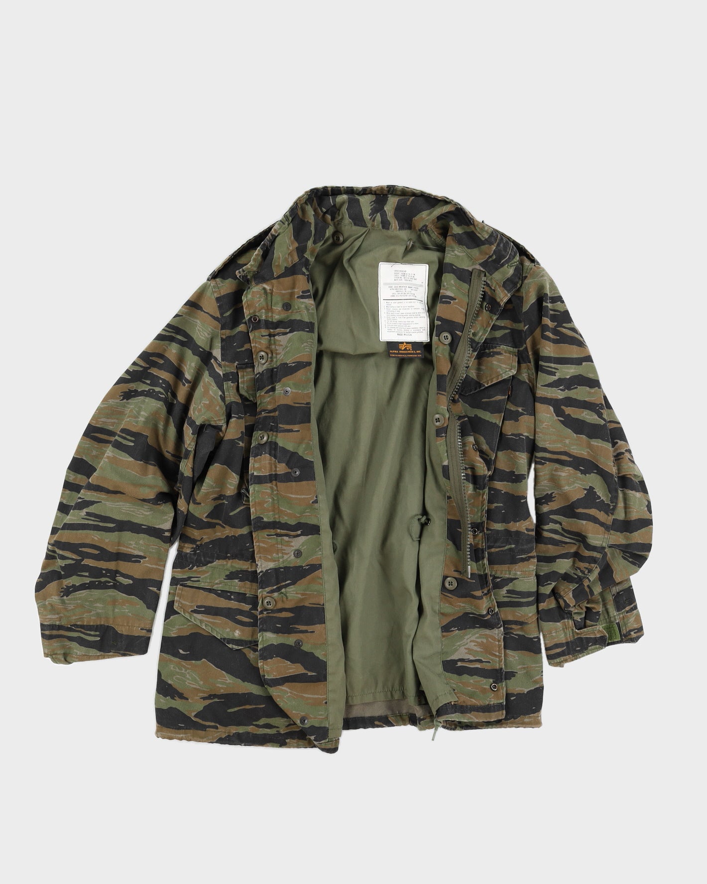 90s Alpha Tigerstripe M65 Field Jacket - M – Rokit