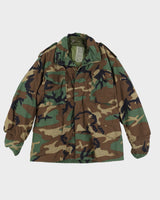 80s Woodland Camo M65 Field Jacket &amp; Liner - M