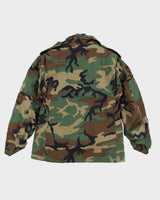 80s Woodland Camo M65 Field Jacket &amp; Liner - M