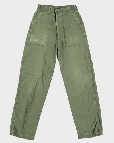 60s US Army OG-107 Sateen Trousers - 28x32