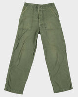 60s US Army OG-107 Sateen Trousers - 30x31
