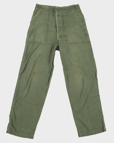 60s US Army OG-107 Sateen Trousers - 30x31