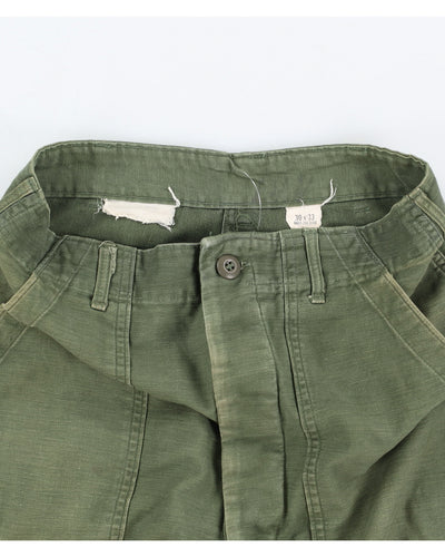 60s US Army OG-107 Sateen Trousers - 30x31