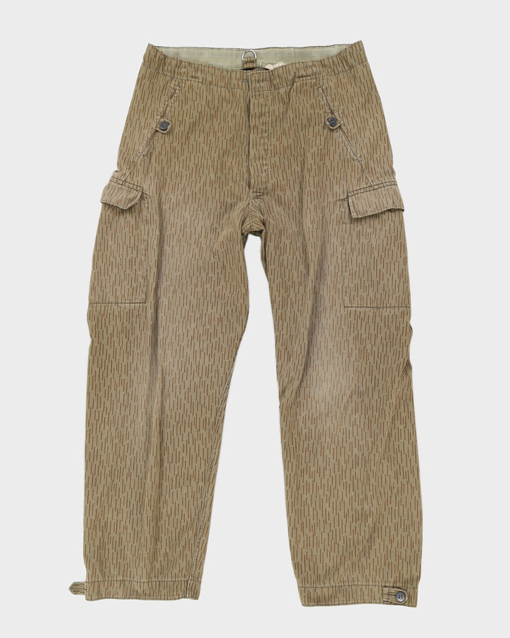 80s East German Rain Camo Combat Trousers - W34 L28