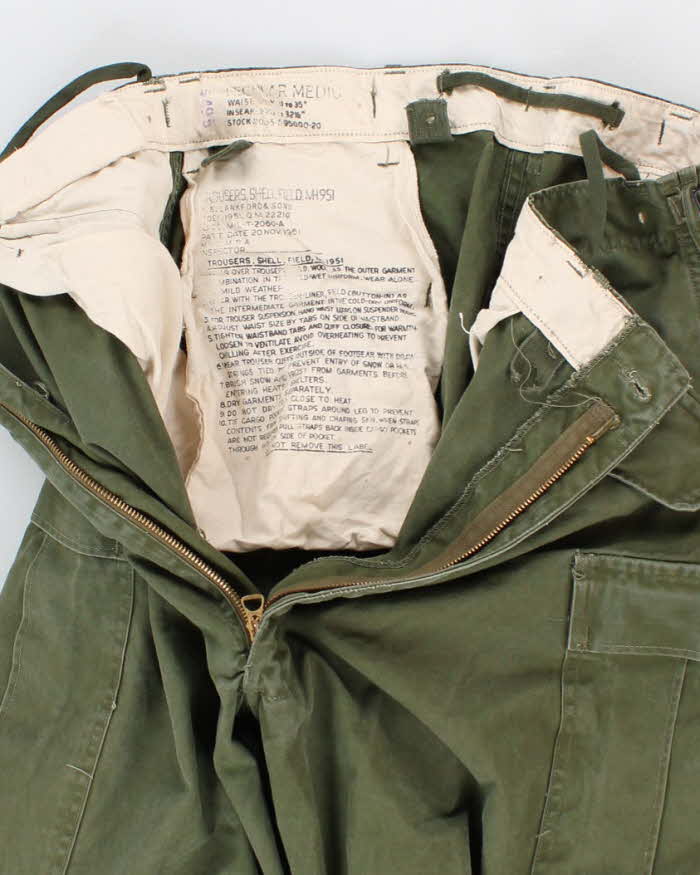50s US Army Cold Weather Trousers 36x30