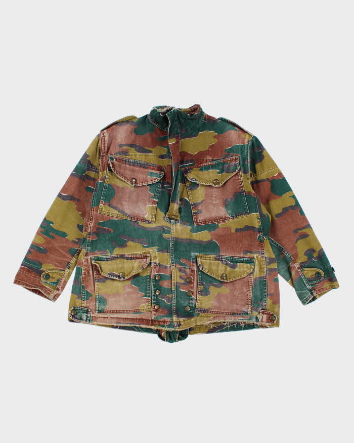 70s Belgian Jigsaw Camo Smock Large