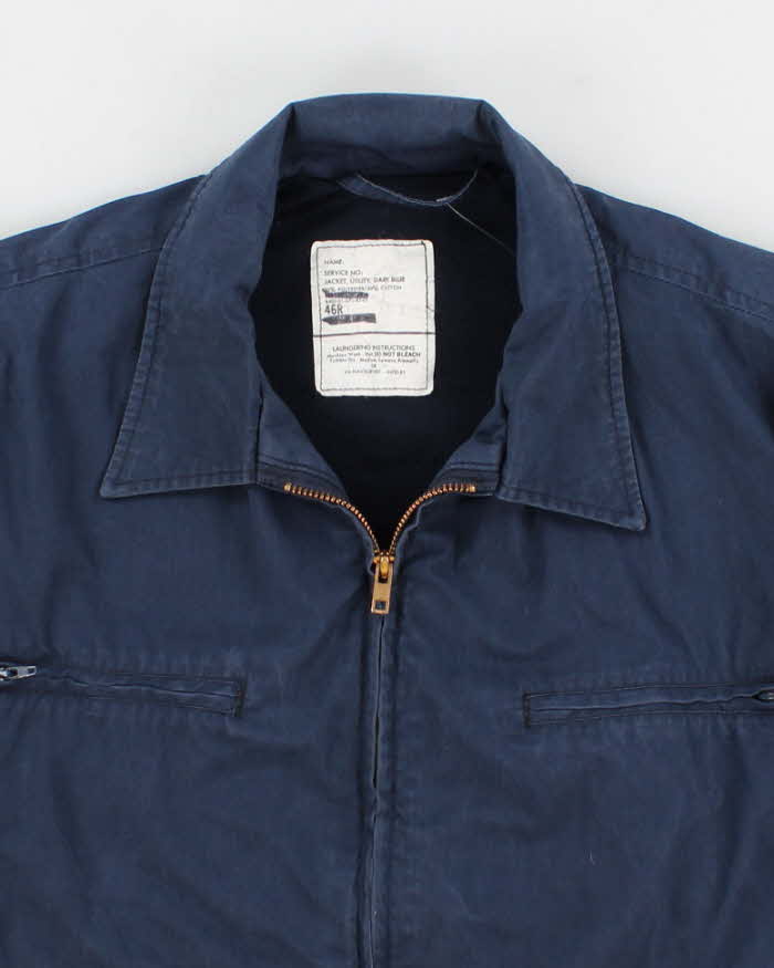 70s US Navy Blue Utility Jacket Large