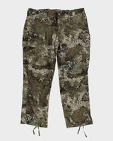 Vintage Military Woodland Camo Wide Cargo Trousers - W40 L30