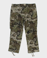Vintage Military Woodland Camo Wide Cargo Trousers - W40 L30