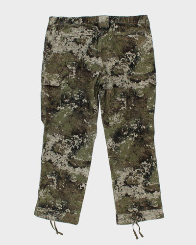 Vintage Military Woodland Camo Wide Cargo Trousers - W40 L30