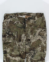 Vintage Military Woodland Camo Wide Cargo Trousers - W40 L30