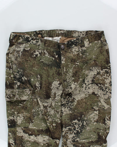 Vintage Military Woodland Camo Wide Cargo Trousers - W40 L30