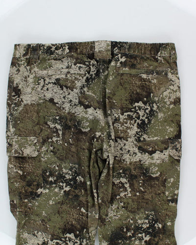Vintage Military Woodland Camo Wide Cargo Trousers - W40 L30