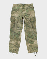 Vintage 90's Military Green Woodland Splatter Cargo Trousers - W30 L34