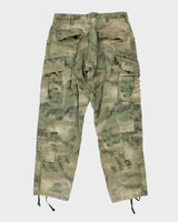 Vintage 90's Military Green Woodland Splatter Cargo Trousers - W30 L34