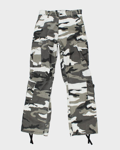 Vintage Military Snow Camo Cargo Trousers - W30 L26