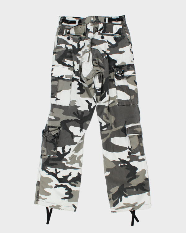 Vintage Military Snow Camo Cargo Trousers - W30 L26