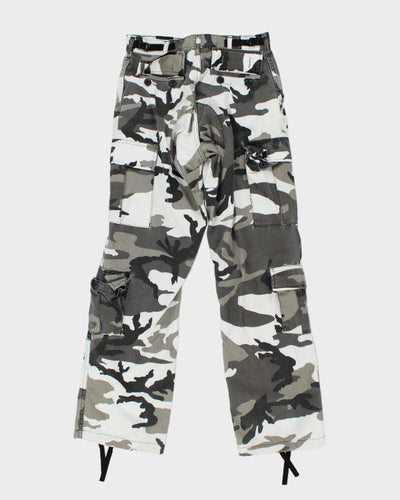 Vintage Military Snow Camo Cargo Trousers - W30 L26