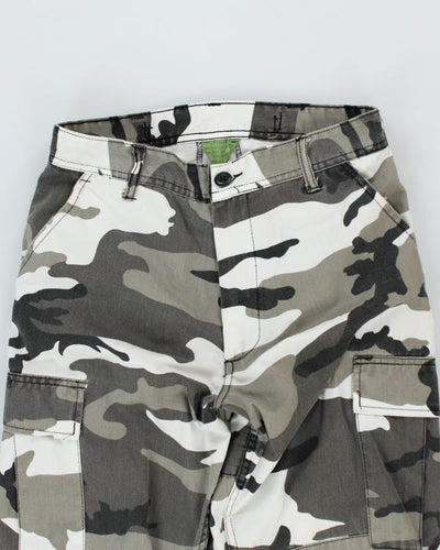Vintage Military Snow Camo Cargo Trousers - W30 L26