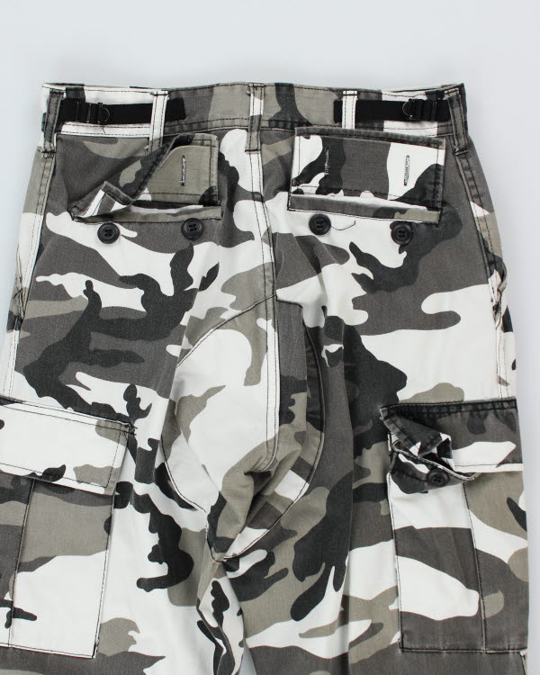 Vintage Military Snow Camo Cargo Trousers - W30 L26