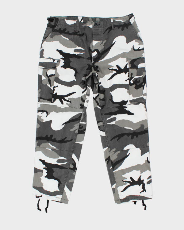 Vintage Military Propper Snow Camo Cargo Trousers - W31 L40