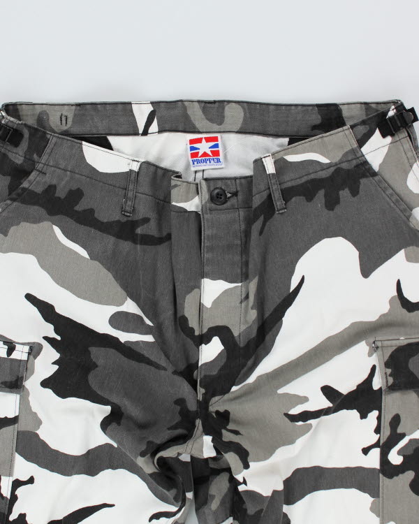Vintage Military Propper Snow Camo Cargo Trousers - W31 L40