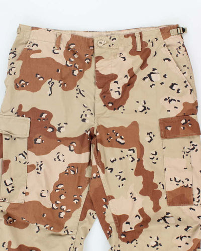 Vintage 90's Desert Chocolate Chip Camo Military Cargo Trousers - W36 L31