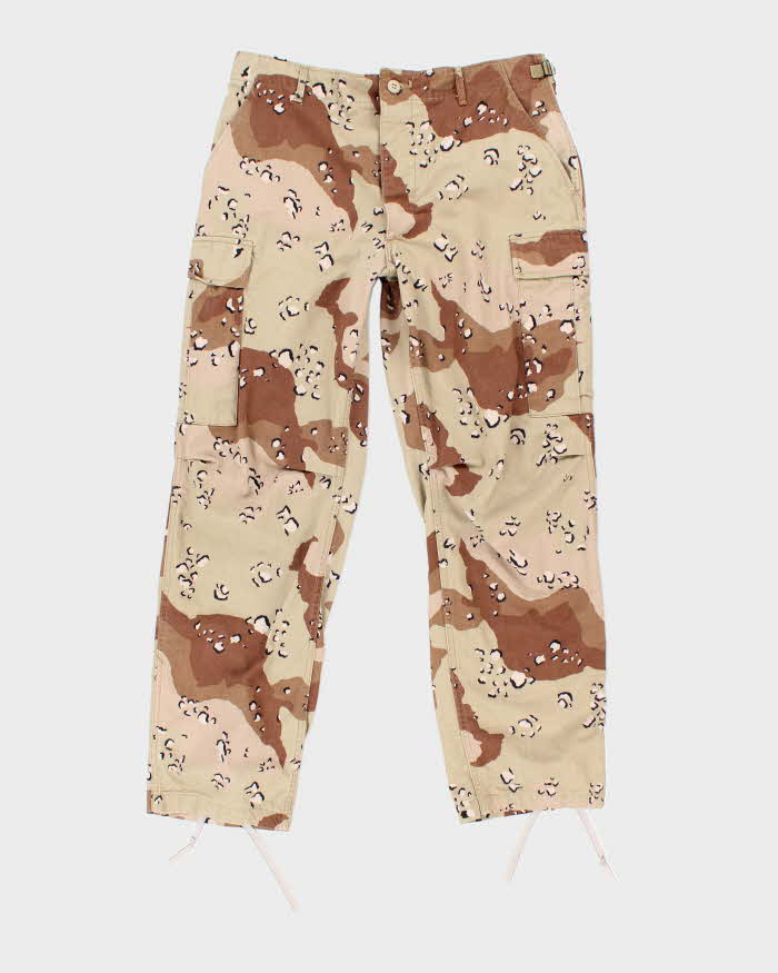 Vintage 90's Desert Chocolate Chip Camo Military Cargo Trousers - W34 L29