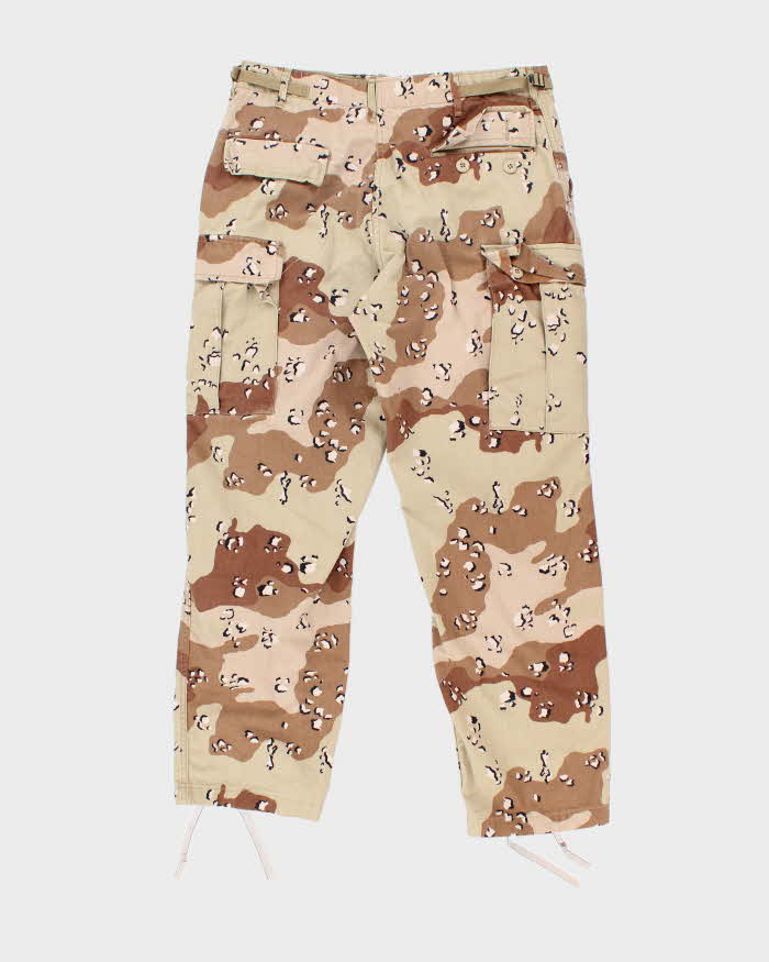 Vintage 90's Desert Chocolate Chip Camo Military Cargo Trousers - W34 L29