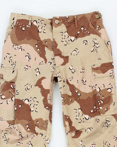 Vintage 90's Desert Chocolate Chip Camo Military Cargo Trousers - W34 L29