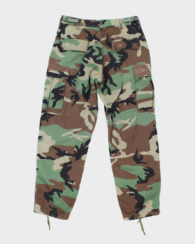 Vintage 90's Woodland Camouflage Military Cargo Trousers - W30 L30