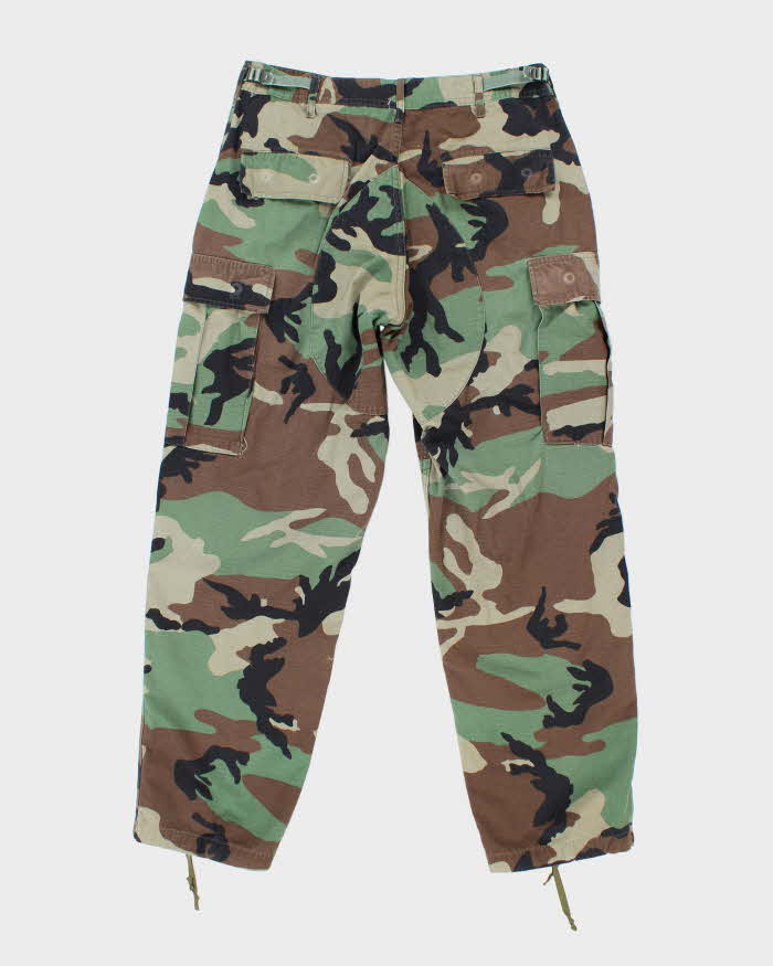 Vintage 90's Woodland Camouflage Military Cargo Trousers - W30 L30