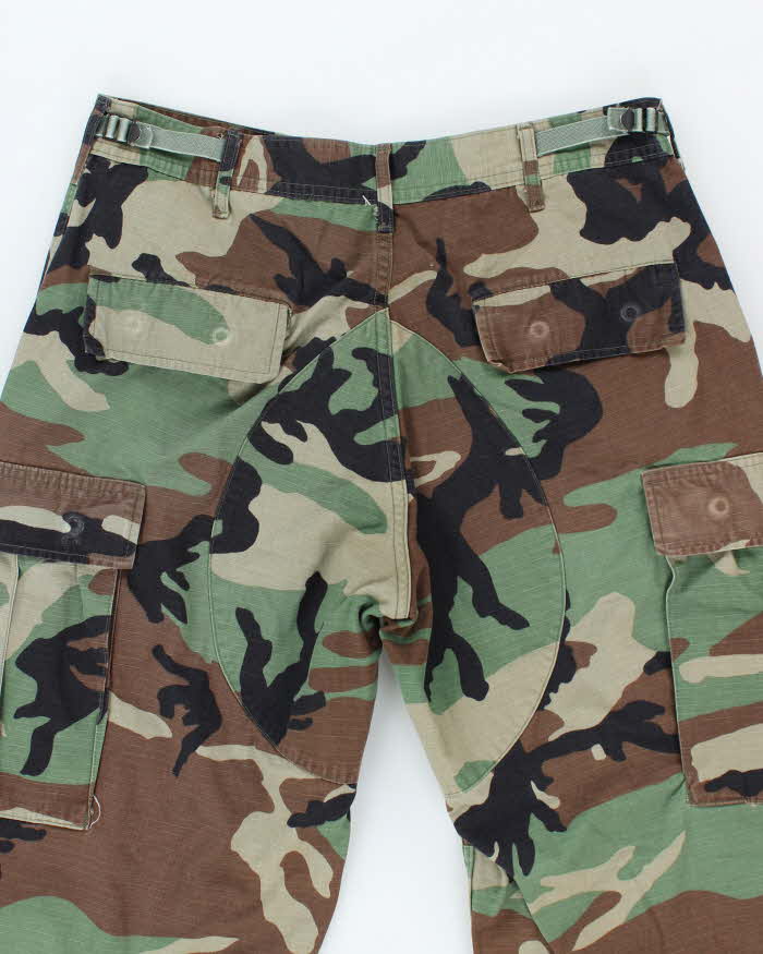 Vintage 90's Woodland Camouflage Military Cargo Trousers - W30 L30