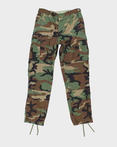 Vintage 90's Woodland Camouflage Military Cargo Trousers - W34 L33
