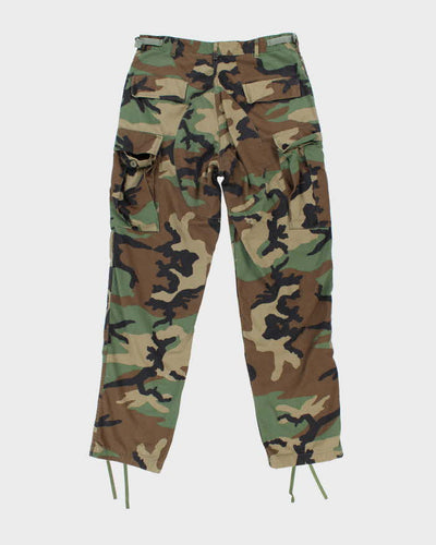 Vintage 90's Woodland Camouflage Military Cargo Trousers - W34 L33