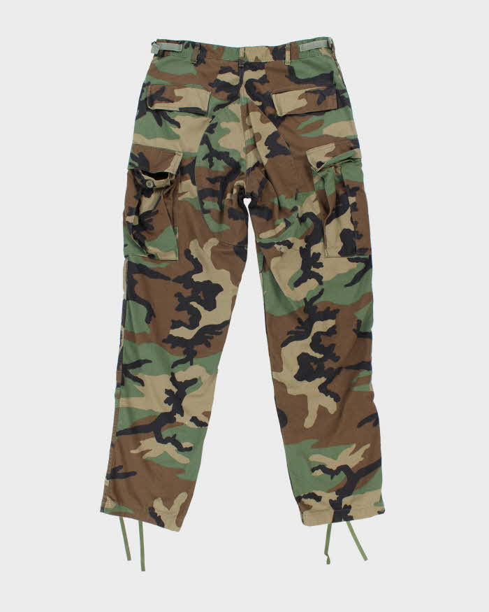 Vintage 90's Woodland Camouflage Military Cargo Trousers - W34 L33