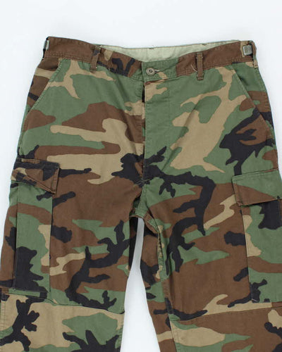 Vintage 90's Woodland Camouflage Military Cargo Trousers - W34 L33