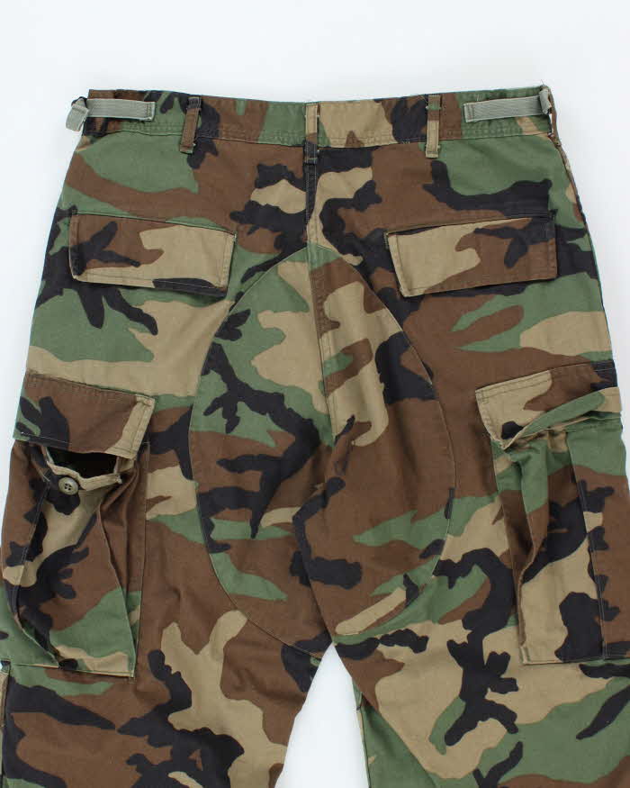 Vintage 90's Woodland Camouflage Military Cargo Trousers - W34 L33