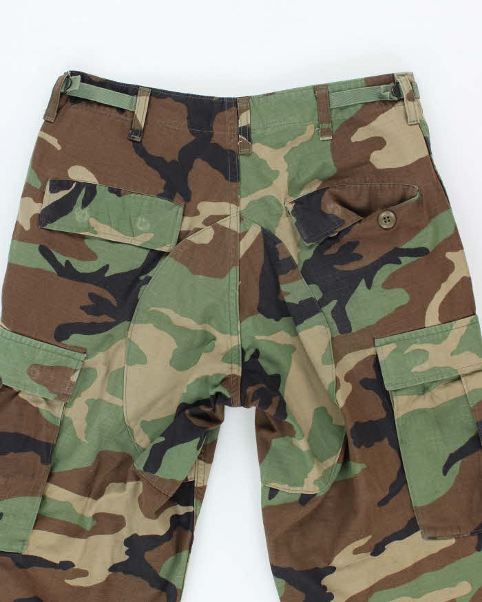 Vintage 90's Woodland Camouflage Military Cargo Trousers - W30 L29