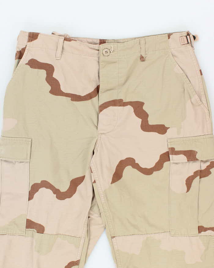 Vintage 90's Desert Camouflage Military Cargo Trousers - W34 L30