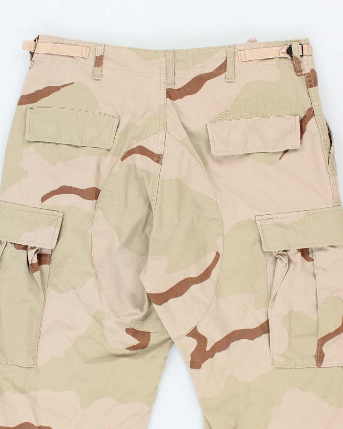 Vintage 90's Desert Camouflage Military Cargo Trousers - W34 L30