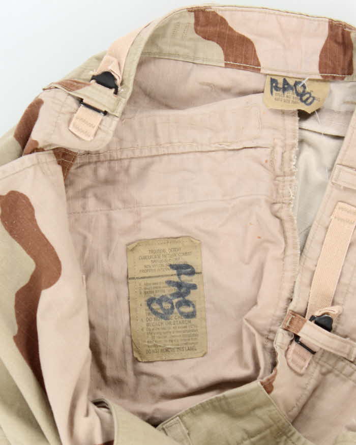Vintage 90's Desert Camouflage Military Cargo Trousers - W34 L30