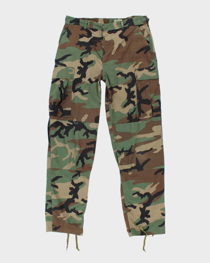 Vintage 90's Woodland Camouflage Military Cargo Trousers - W32 L32