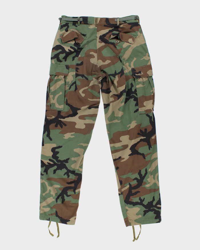 Vintage 90's Woodland Camouflage Military Cargo Trousers - W32 L32