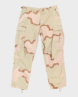 Vintage 90's Desert Camouflage Military Cargo Trousers - W32 L28