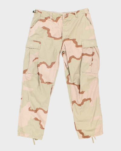 Vintage 90's Desert Camouflage Military Cargo Trousers - W32 L28