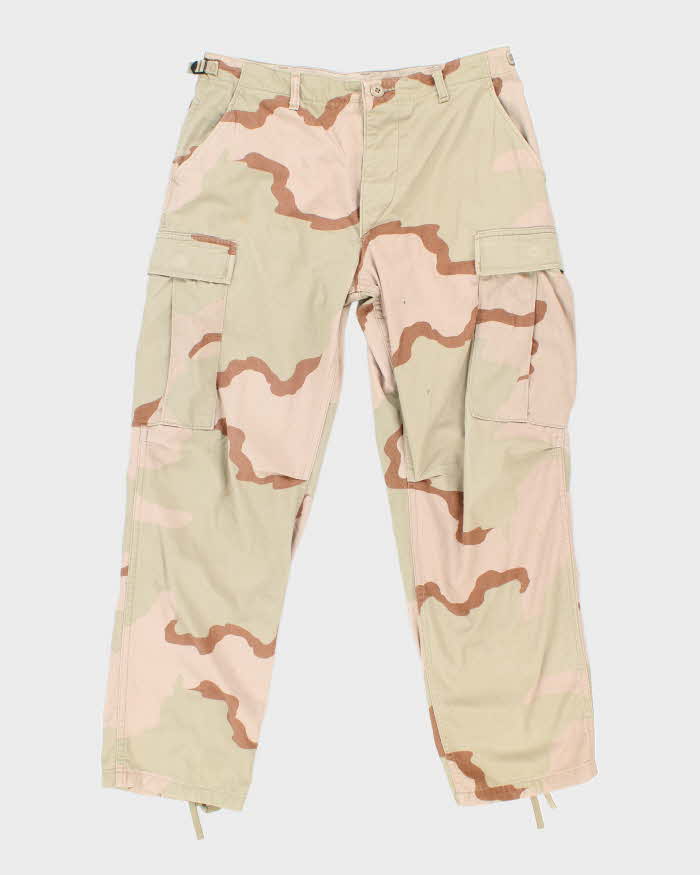 Vintage 90's Desert Camouflage Military Cargo Trousers - W32 L28